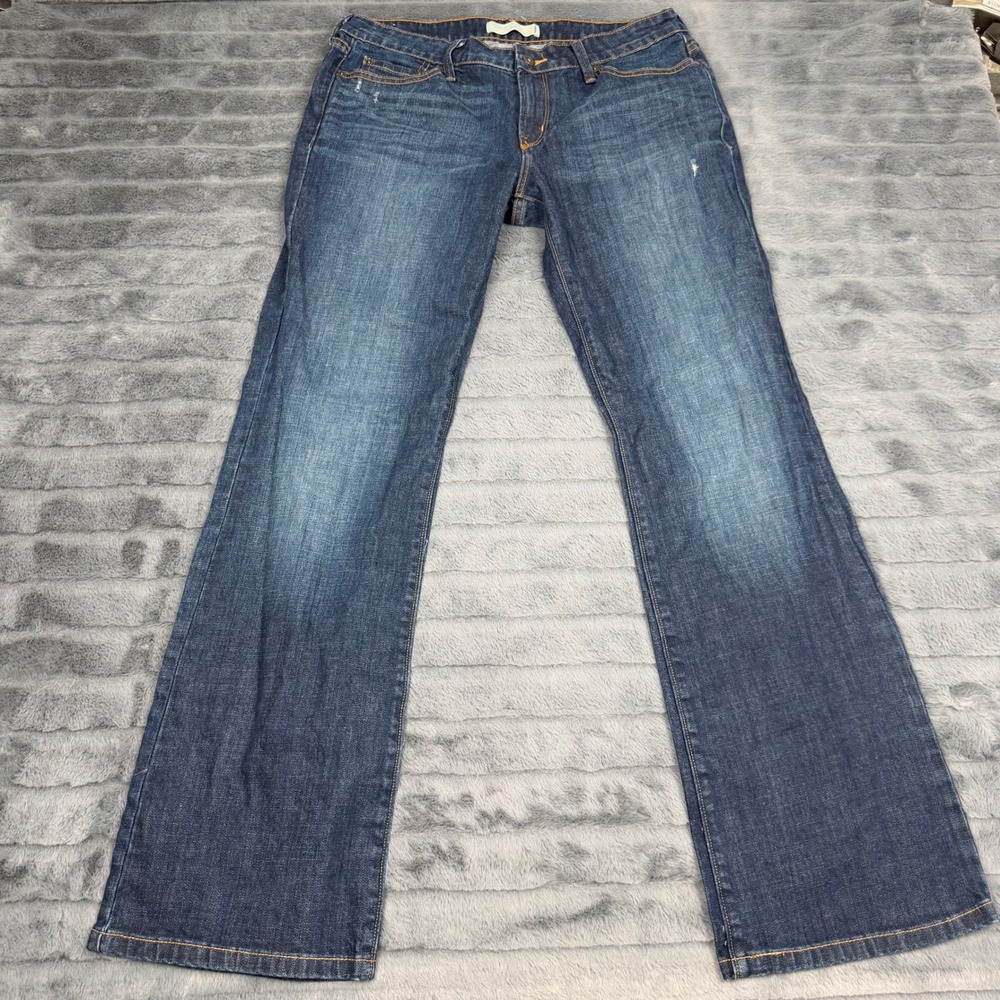 Levis 545 Low Boot Cut Jeans Womens 12M Dark Wash Stretch Denim Blue 14664